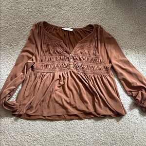 Cropped Lucky Brand Chestnut Top